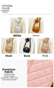 Quilted crossbody bag set detail showing various colors and textured fabric finish
