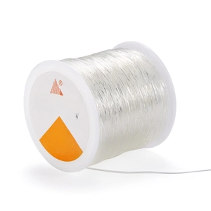 Detail of Crystal Tec 1.0mm clear elastic string roll for DIY jewelry making 100M