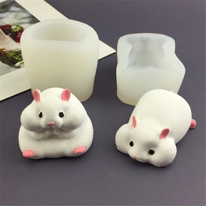 Hamster Shape Silicone Mold 3D Animal For DIY Baking Cake Jelly Pudding Soap Gypsum Resin Ornament Making Kitchen Tool
