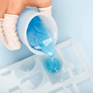 Kit moldes de silicona para resina con vaso medidor para crear joyas artesanales