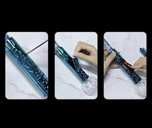 Detailed guide for installing 3 AAA batteries in the blue glowing snowflake magic wand toy