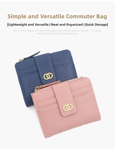 Detail view of quilted leather texture and multiple card slots on compact wallets