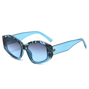 Retro Cat Eye Sunglasses Geometric Thick Frame PC UV400 Protection Fashion Trendy Eyewear For Women