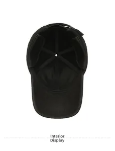 Detailed interior view of winter baseball cap showing thick felt lining and reinforced seams