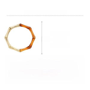 Vue détaillée du bracelet bambou en acrylique avec taille 6,5 cm et spécifications