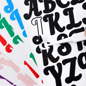 Autocollants de lettres et chiffres colorés de 1 pouce pour le bricolage DIY