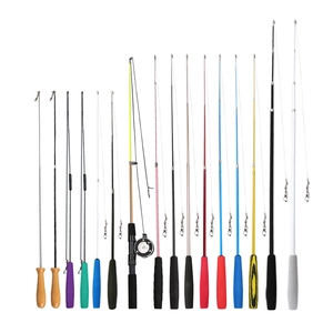 Versatile DIY telescopic cat wand toys set with colorful foam handles and fish hooks