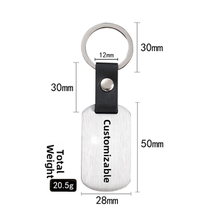 Detailed specs of the 20.5g custom football metal keychain with leather strap