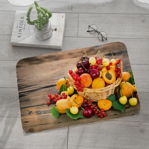 Obst Zitrone Eis Am Stiel Druck Flanell Bodenmatte Rutschfest Saugfähig Türmatte Für Küche Badezimmer Wohnzimmer