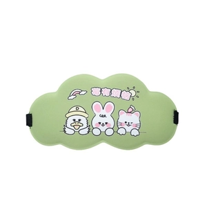 3D cloud sleep mask with cute cartoon animals and adjustable strap for light blocking