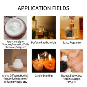Collage of lavender and rose essential oils for skincare, massage, and home spa usage
