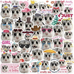 Simpatici Adesivi Hamster Meme Impermeabile PVC Graffiti Decalcomanie Per Laptop Valigia Chitarra Fai-da-te Set Adesivi Decorativi