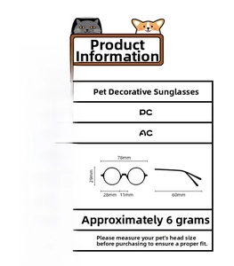 Guide des tailles pour lunettes de soleil pour animaux de compagnie et chats