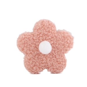 Close-up of pink teddy velvet flower with white center showing soft texture