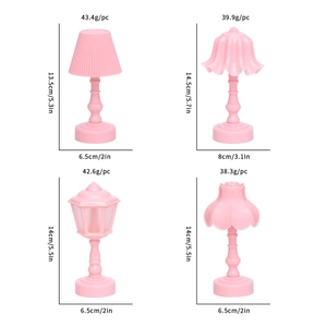 Mini Lily of the Valley night lights in four pink floral designs with size dimensions