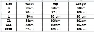 Guide des tailles montrant les mesures de taille et de hanches pour jeans taille haute