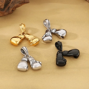 Collier Pendentif Gant De Boxe Titane Acier Inoxydable Rétro Sport Fitness Style Gym Bijoux Pour Hommes