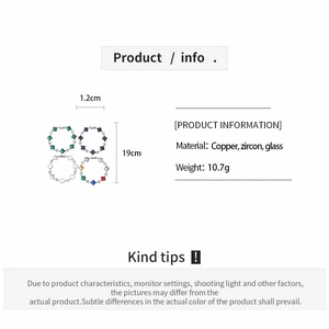 Diagramme technique du bracelet trèfle avec dimensions et options de pierres