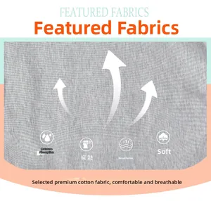 Detail view of premium combed cotton fabric showing soft texture and breathable knit