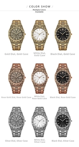 Octagonal bezel watches in gold, rose gold and silver with intricate floral engraving