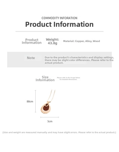 Detail specifications for vintage tassel necklace with wood and teardrop alloy pendant