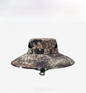 Dettagli del cappello boonie mimetico outdoor con mesh traspirante e cinturino regolabile