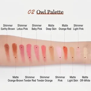 Twelve-color eyeshadow palette with shimmer and matte finishes for professional makeup looks