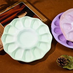 Molde de silicona para bandeja de 13 compartimentos en tonos pasteles y efecto mármol