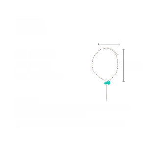 Tableau des tailles pour collier gourde en résine avec poids 18,4g et longueur 51cm plus 7,5cm