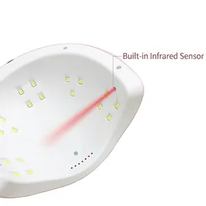 54W UV LED Nagellampe mit integriertem Infrarotsensor und Profi-Gehäuse in Weiß