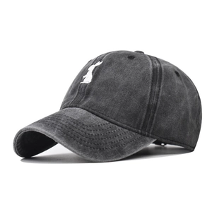 Cappello Da Baseball In Cotone Lavato Ricamo Coniglio Vintage Regolabile Traspirante Berretto Da Sole Casual