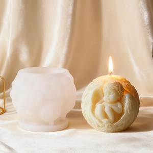 3D sphere angel baby silicone mold for DIY candles, soap and handmade plaster ornaments