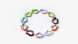 Cloud-shaped spring buckles in multiple colors with three hanging holes for DIY crafting