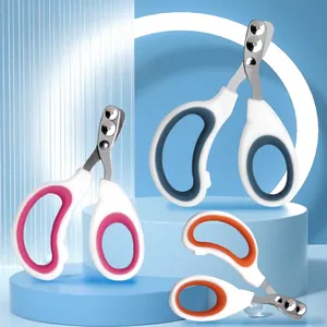 Professional Cat Nail Clippers Double Round Hole Stainless Steel Trimmer For Cats Small Dogs Ergonomic Anti Slip Handle