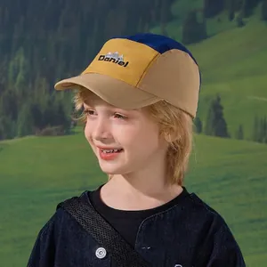 Kids quick-dry waterproof baseball cap with Daniel mountain embroidery in tricolor design