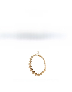 Detailed size specifications for gold alloy flower necklace weighing 39.9g and 38.9cm long