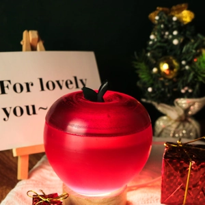 Moule en silicone pomme lumineuse avec base en bois pour cadeaux de Noël faits maison