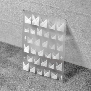 Adesivi per unghie 5D stile giapponese con motivi geometrici origami su fondo opaco