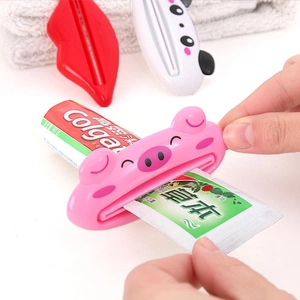 Cartoon Animal Toothpaste Squeezer Manual ABS Plastic Tube Dispenser For Facial Cleanser Bathroom Accessories Novelty