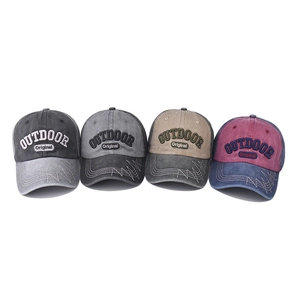 Outdoor original washed vintage baseball caps in four distressed colorways for men and women