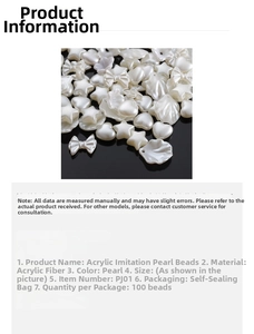 Macro shot of 100pcs pearl white acrylic heart and star charms for DIY jewelry crafts