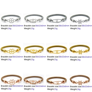 Bracciale In Maglia Di Acciaio Inossidabile Cinturino Milanese Trifoglio Cuore Croce Ciondolo Gioielli Alla Moda Per Donne