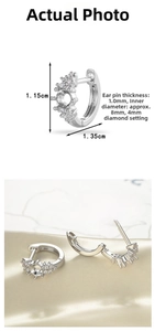 Detailed view of 4mm zircon stone mount earring findings for DIY jewelry making