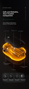 Internal structure of digital hand warmer showing double 18650 batteries and heating elements