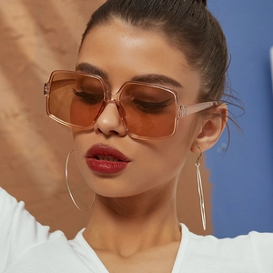 Square Oversized Sunglasses For Women Men PC Frame AC Lens UV400 Protection Retro Fashion Outdoor Travel Shades