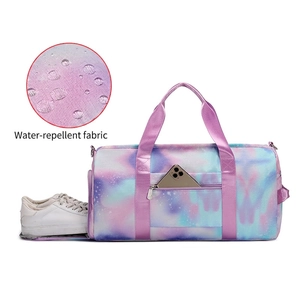 Sac de voyage imperméable avec imprimé galaxie et compartiment à chaussures séparé