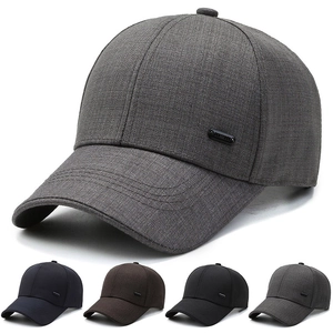 Heren Business Casual Honkbalpet Kostuumstof Textuur Verstelbare Zonwering Pet Voor Buiten Recreatie Sport Zonbescherming