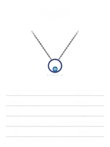 Detailed specifications of S925 sterling silver evil eye pendant necklace with dimensions
