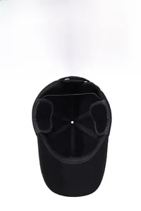 Detailed inner view of warm winter hat with earmuffs showing soft fleece lining and seams