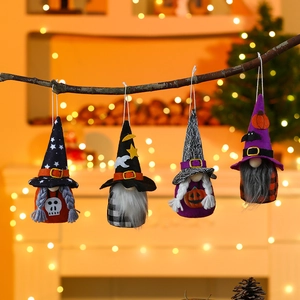 Halloween Gnome Hanging Ornaments Faceless Doll Plush Wizard Hat Pumpkin Skull Witch Decor For Festive Party Home Atmosphere
